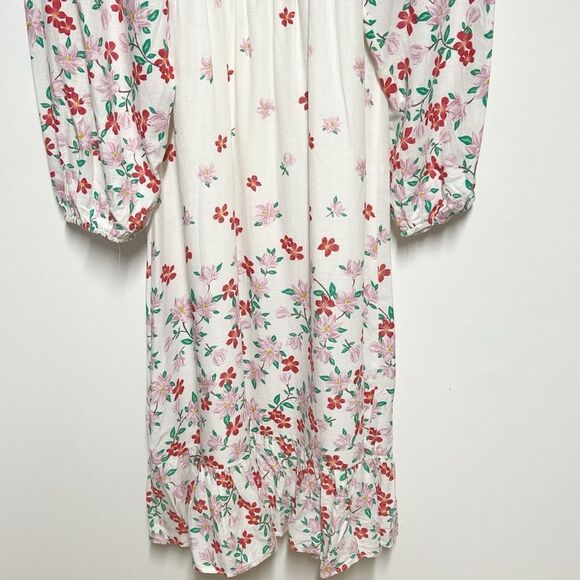 New Women's DRAPER JAMES RSVP™ Smocked Long Sleeve Midi Dress Sz XL - Picture 4 of 7